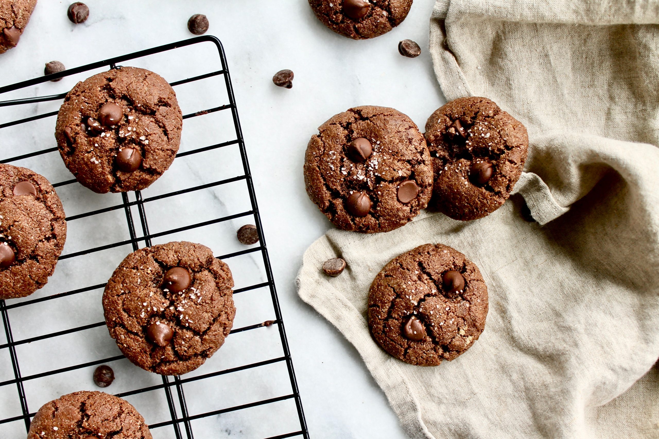 Double Chocolate Tahini Cookies