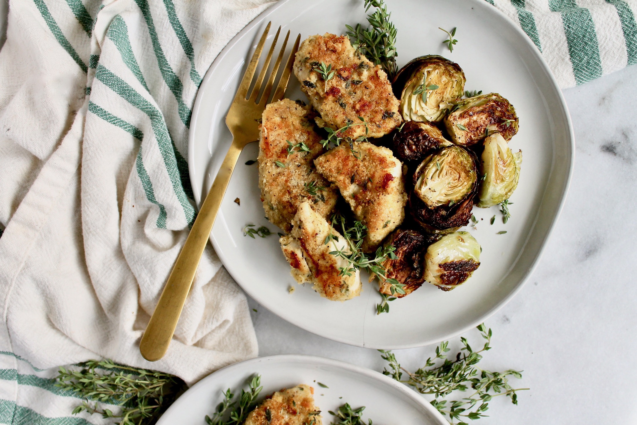 Herbed Chicken + Brussels Sprouts