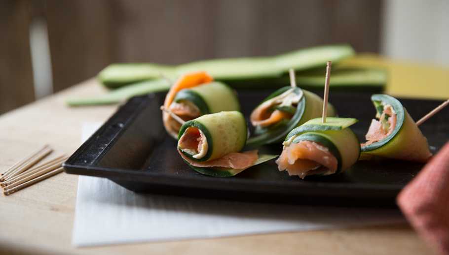 Cucumber Salmon Roll-Ups