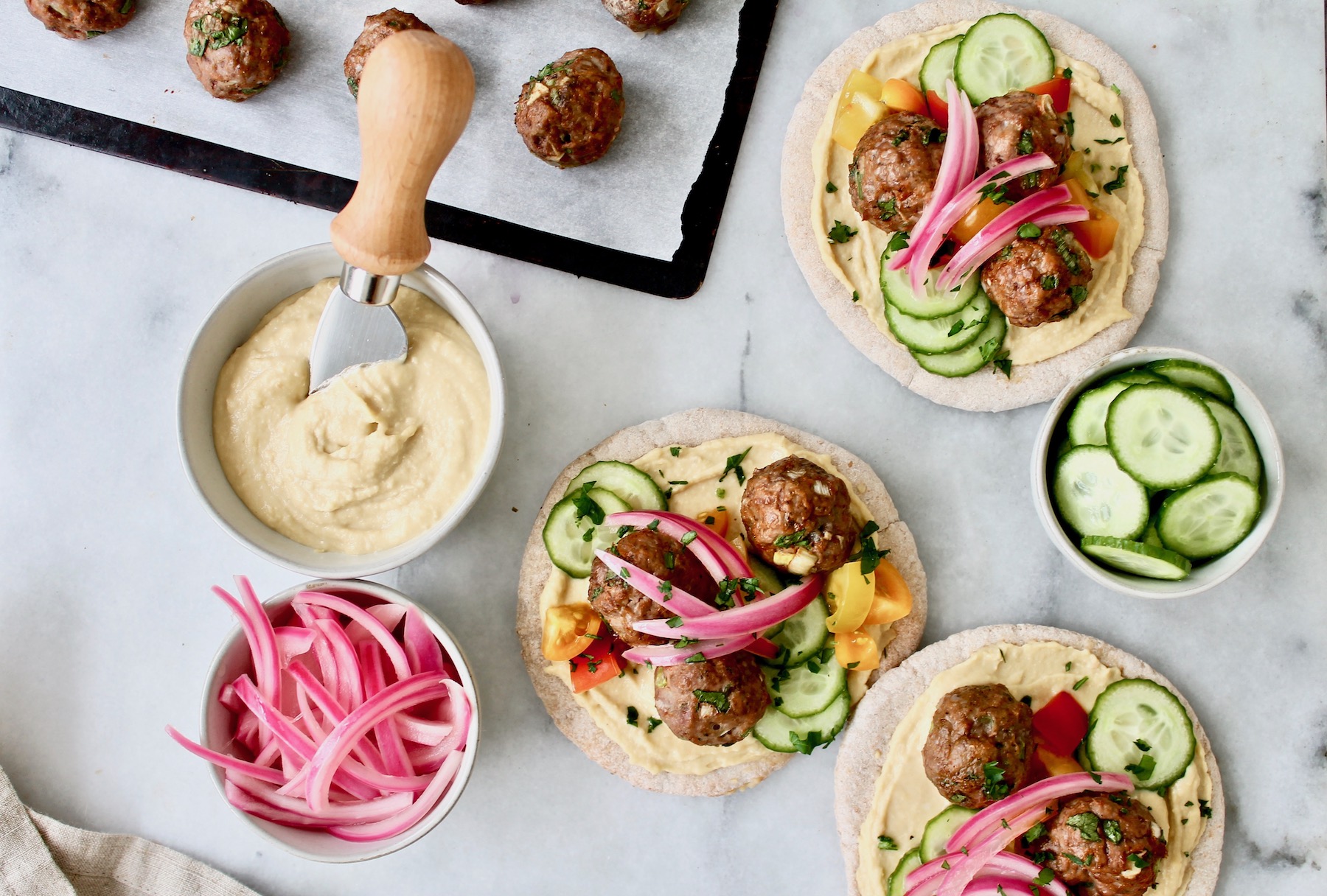 Mini Lamb Meatball Pitas - Prescribe Nutrition