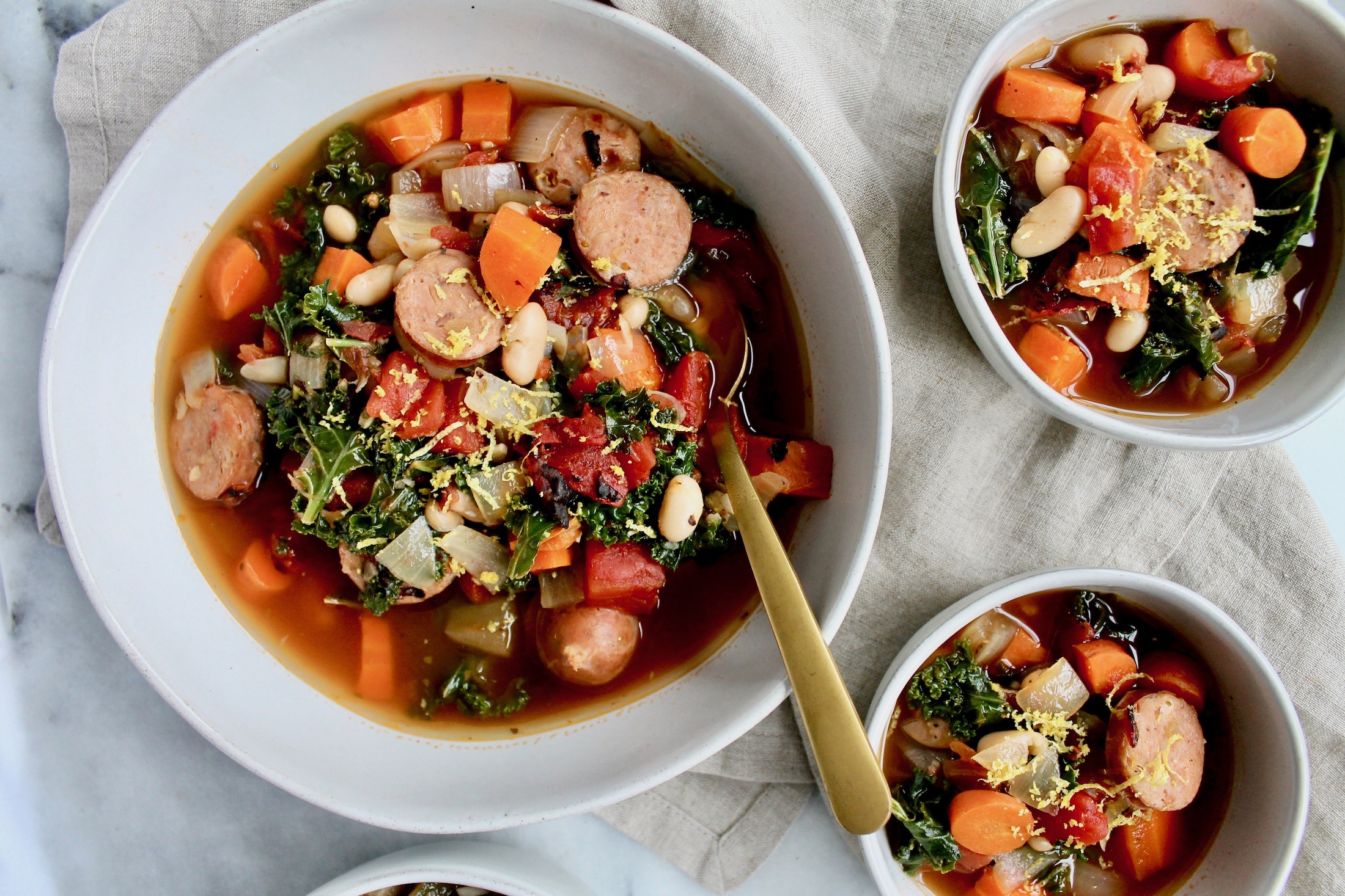 Sausage, Kale, and White Bean Soup