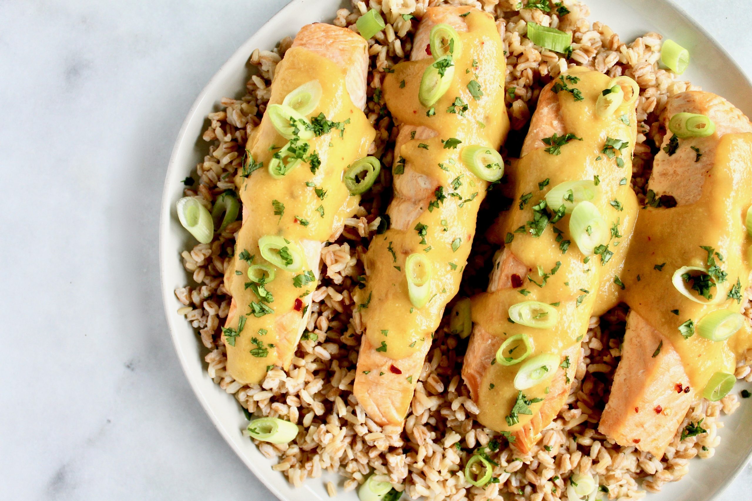 Mango Coconut Miso Salmon
