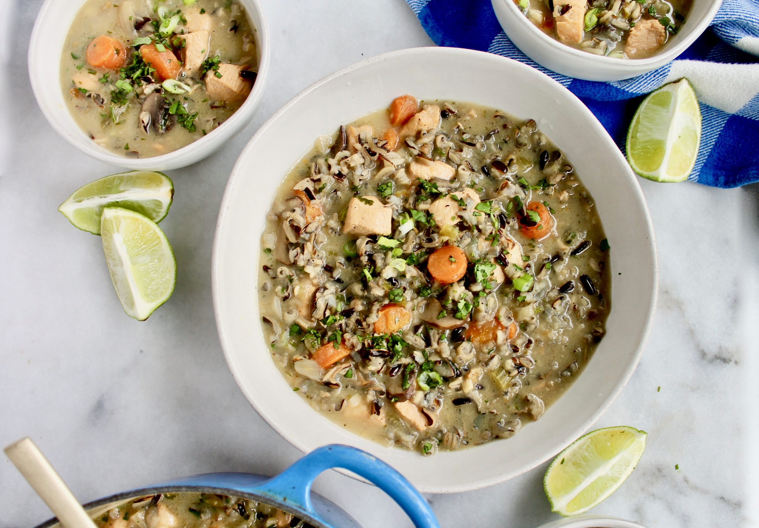 Crockpot Jalapeno Lime Chicken Rice Soup - Prescribe Nutrition