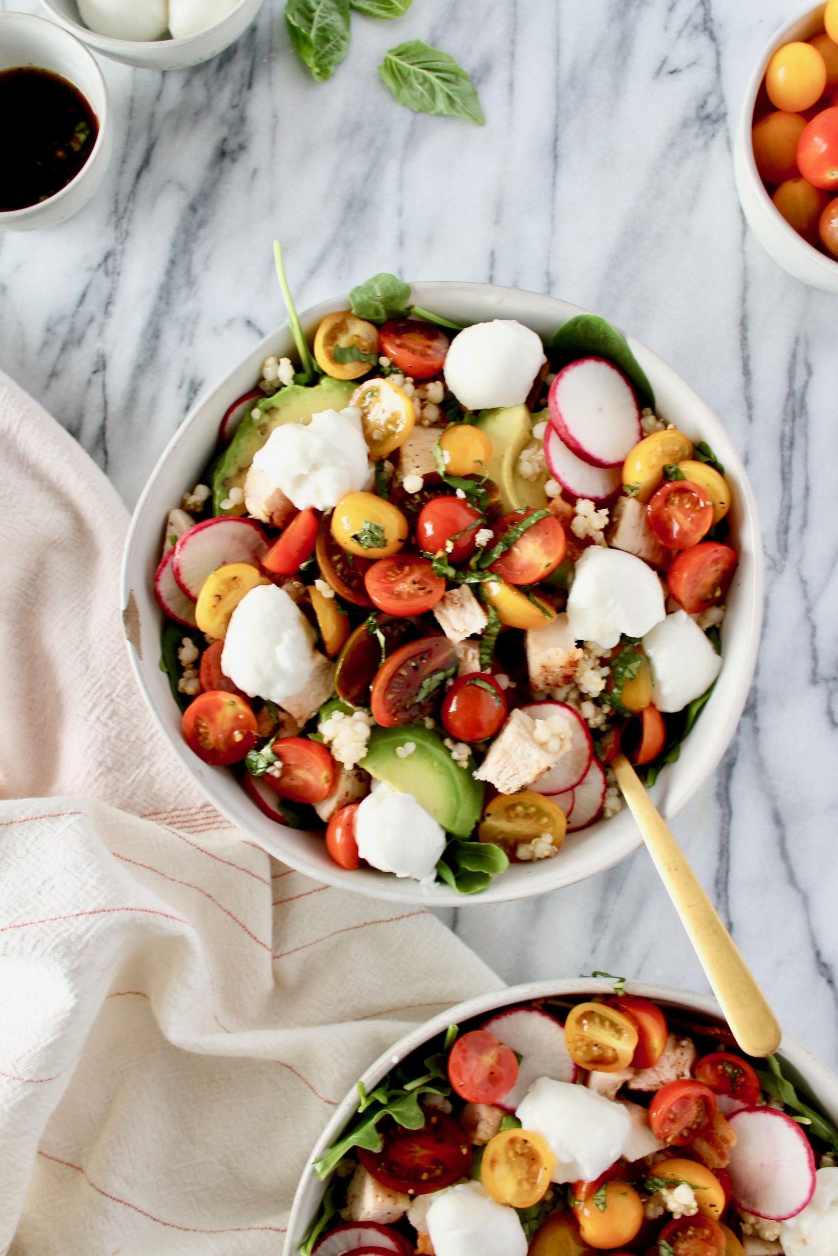 Bacon Chicken Caprese Bowls - Prescribe Nutrition